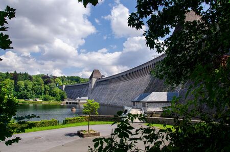Old water dam.  Mohnesee Dam.の写真素材