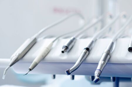 Dentist's office, dentist medical instruments. Dentist tools.の写真素材