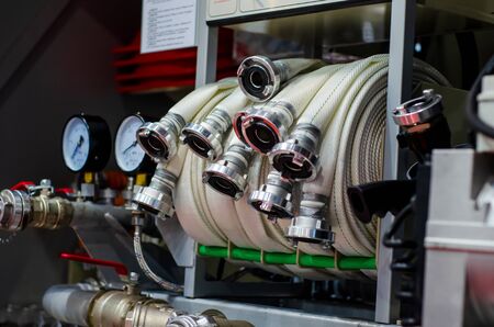 Fire Truck Equipment. Fire Truck Hose.