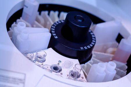 Close-up of Biochemical automatic analyzer.の写真素材