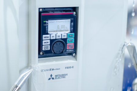Kyiv, Ukraine - August 19, 2020: Mitsubishi Electric CC-Link F-800 E