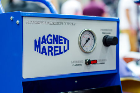 Kyiv, Ukraine - August 19, 2020: Magneti Marelli automatic flushing system