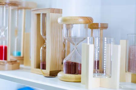 Hourglass for sale in the storeの写真素材