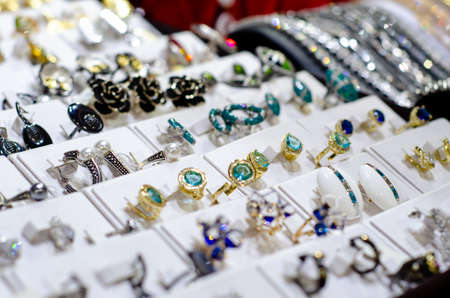 Bijouterie for sale in the jewelry store.の写真素材