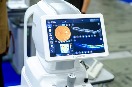 Kyiv, Ukraine - October 08, 2020: Huvitz HOCT-1 / 1F with Angiographyのeditorial素材