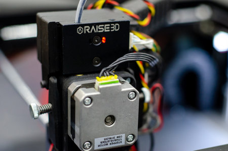 Kyiv, Ukraine - November 24, 2020: 3d printer Raise3d