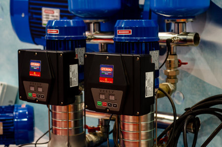 Kyiv, Ukraine - May 18, 2021: Speroni water pumpsのeditorial素材