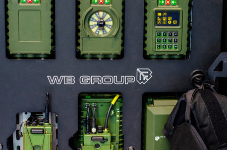 Kyiv, Ukraine - Jun 16, 2021: WB GROUP exhibition stand designのeditorial素材