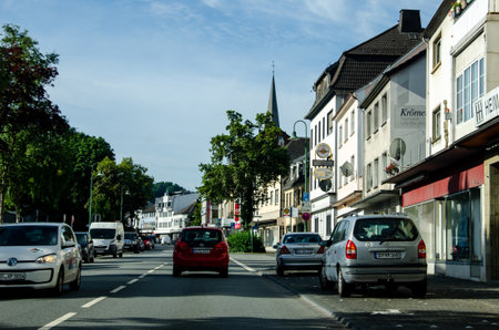Warstein, Germany - August 15, 2021: Street on the Warstein townのeditorial素材