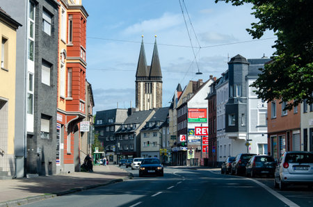 Hamm, Germany - August 24, 2021: Streets of Hammのeditorial素材