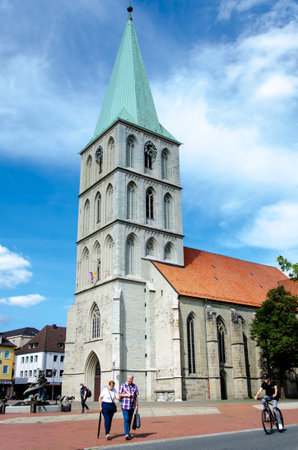 Hamm, Germany - August 24, 2021: Evangelical Paulus Church (Pauluskirche in Hamm)のeditorial素材