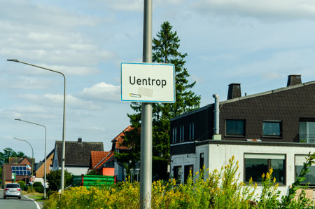 Hamm, Germany - August 24, 2021: Uentrop, a district of the town Hamm.のeditorial素材