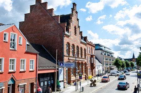 Husum, Germany - August 30, 2021: The shipping museum Schiffahrtsmuseum Nordfrieslandのeditorial素材