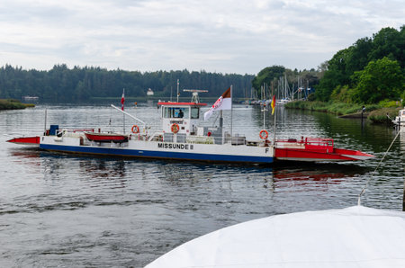 Kosel, Germany - September 07, 2021: Ferry Missunde IIのeditorial素材