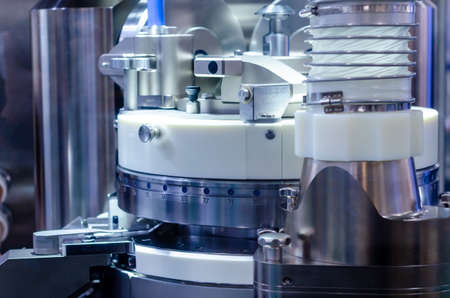 Close-up of Tablet Making Machine