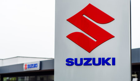 Soest, Germany - April 29, 2022: SUZUKI Car showroom.