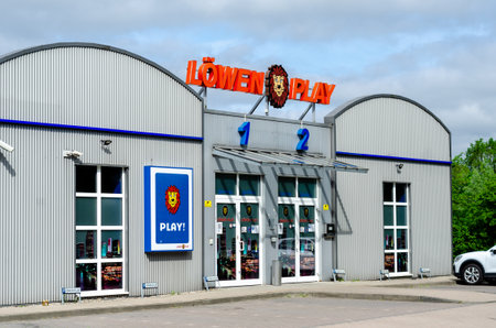 Henstedt-Ulzburg, Germany - May 20, 2022: LÃ¶wen Play casino. LÃ¶wen Play GmbH is a German gaming machine operator based in Bingen am Rhein.のeditorial素材