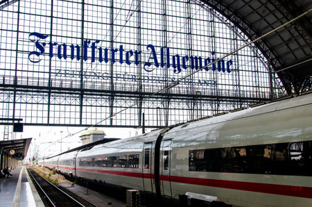 Frankfurt, Germany - October 13, 2023: Frankfurt Central Station (Frankfurt Hauptbahnhof)のeditorial素材
