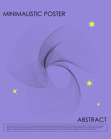 Abstract geometric poster. Trendy minimalistic card. Retro futuristic, y2k, bauhaus and minimalism. Modern geometry. Simple digital graphic. Typography artwork. Colorful ornament, vector illustrationのイラスト素材