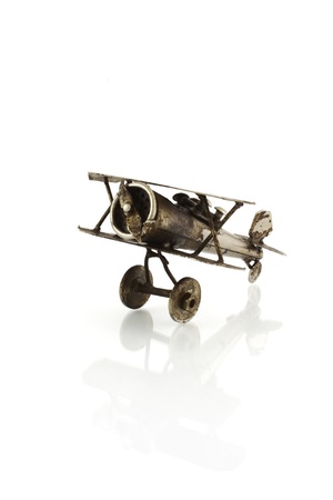 model of metallic airplaneの写真素材