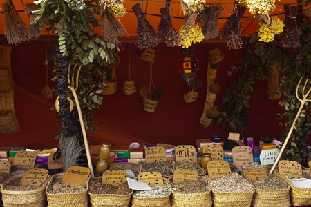 stall of medicine herbs for tea and aromatherapyのeditorial素材