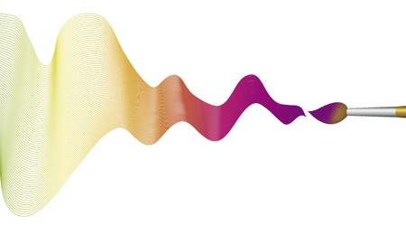  A multicolored painting with a brushのイラスト素材