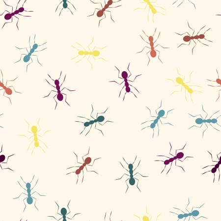 Colourful ants seamless patternのイラスト素材