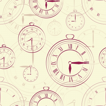  Watch vintage seamless over black bakgroundのイラスト素材