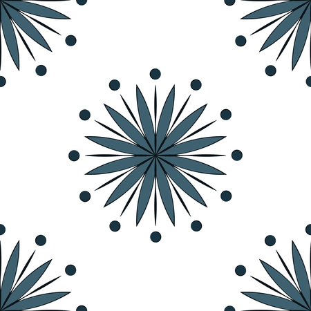 EPS10 file. Seamless vector floral geometric pattern. Vintage background.のイラスト素材