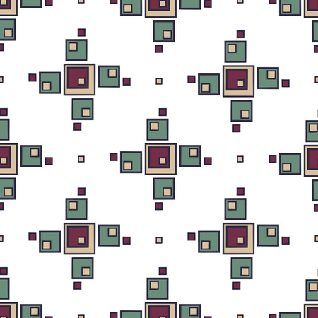 Seamless floral geometric pattern. Vintage background.のイラスト素材
