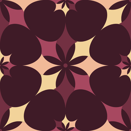EPS10 file. Seamless floral geometric pattern.のイラスト素材