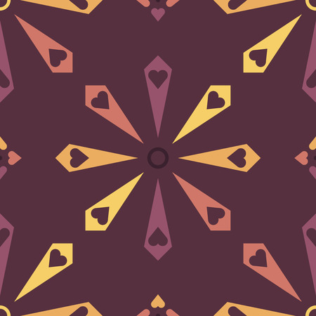 EPS10 file. Seamless floral geometric pattern.のイラスト素材