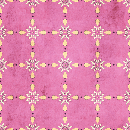 floral seamless geometric pattern. Vintage background. Fabric, Scrapbookingの写真素材