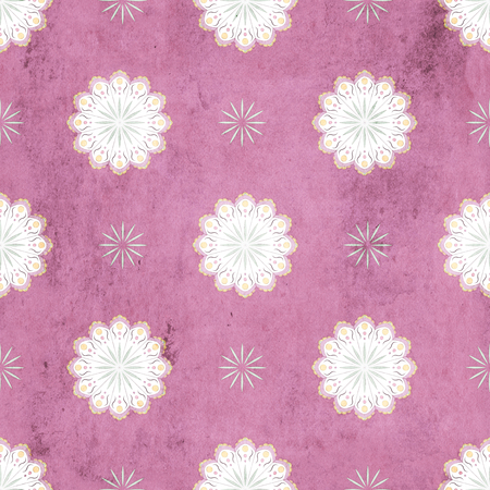 floral seamless geometric pattern. Vintage background. Fabric, Scrapbookingの写真素材