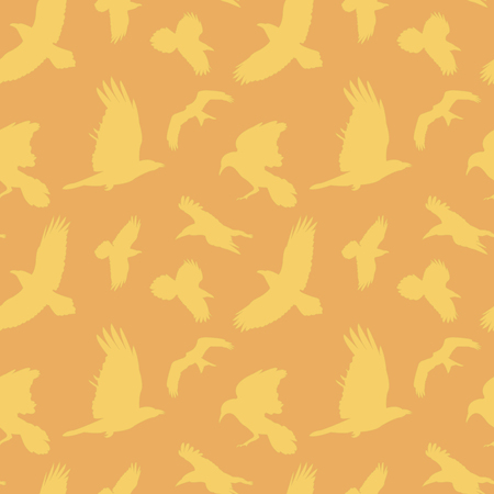 Vector seamless birds pattern. Vintage background. Fabric, Scrapbookingのイラスト素材