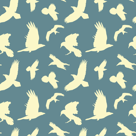 Vector seamless birds pattern. Vintage background. Fabric, Scrapbookingのイラスト素材