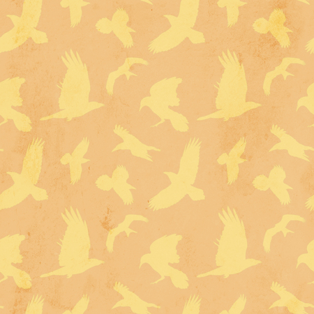 Seamless birds pattern. Vintage background. Fabric, Scrapbookingの写真素材