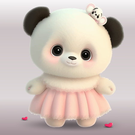 The lovable bear in a stylish outfitのイラスト素材