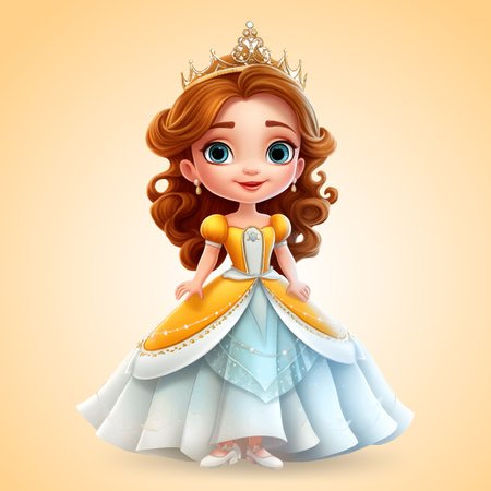 Little Princess Illustration - Cute Little Princessのイラスト素材