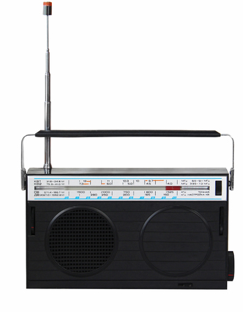 Retro radio on a white background. Isolatedの写真素材