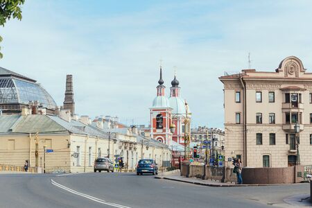 Saint Petersburg, Russia - 20 september 2015 - Church of St Panteleimon on Pestelya streetのeditorial素材