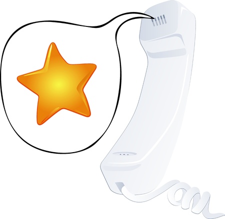 Telephone conversation on professional success, vectorのイラスト素材