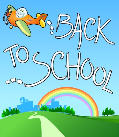 A funny air smiling writes in the sky with smoke says のイラスト素材