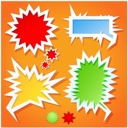 Set of colorful speech, vector iconsのイラスト素材