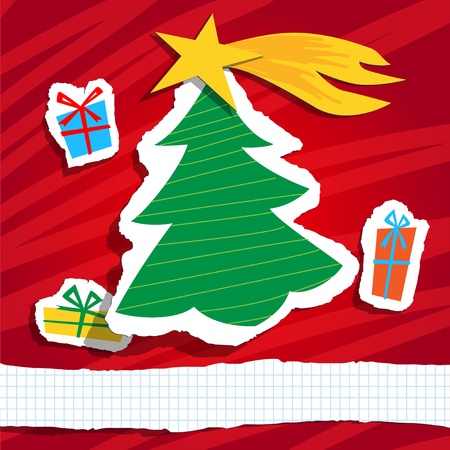 Christmas funny background, vectorのイラスト素材