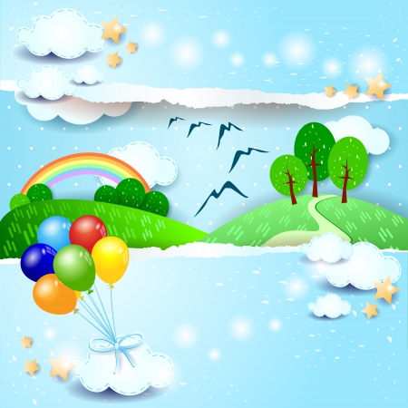 Spring background, vector illustrationのイラスト素材