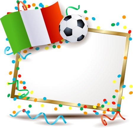 Italian signboard, soccer theme  Vector eps10のイラスト素材