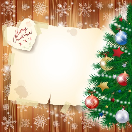 Christmas background with tree and copy spaceのイラスト素材