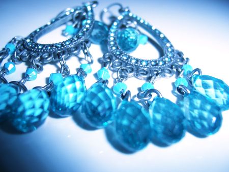 Blue Earringsの写真素材