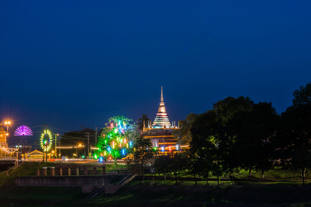 Wat Nangphaya near the river,Pisanuloke,Thailand.の写真素材